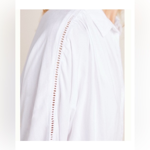 Anthropologie Cloth & Stone White Button-Up Blouse - Picture 4 of 8